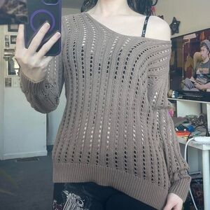 Women's Brown Knit Sweater